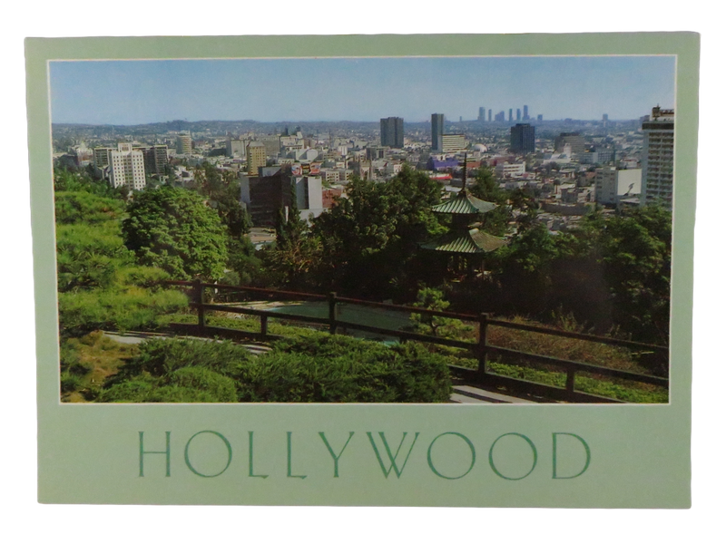 Vintage Postcard – Hollywood Skyline & Downtown Los Angeles, James Blank — front view