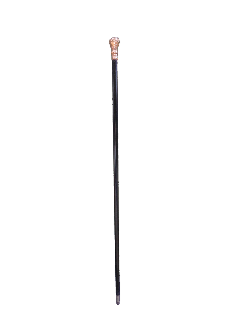Victorian Gold-Tone Walking Cane with Ornate Knob Finial ~ Approx. 37 1/8" High