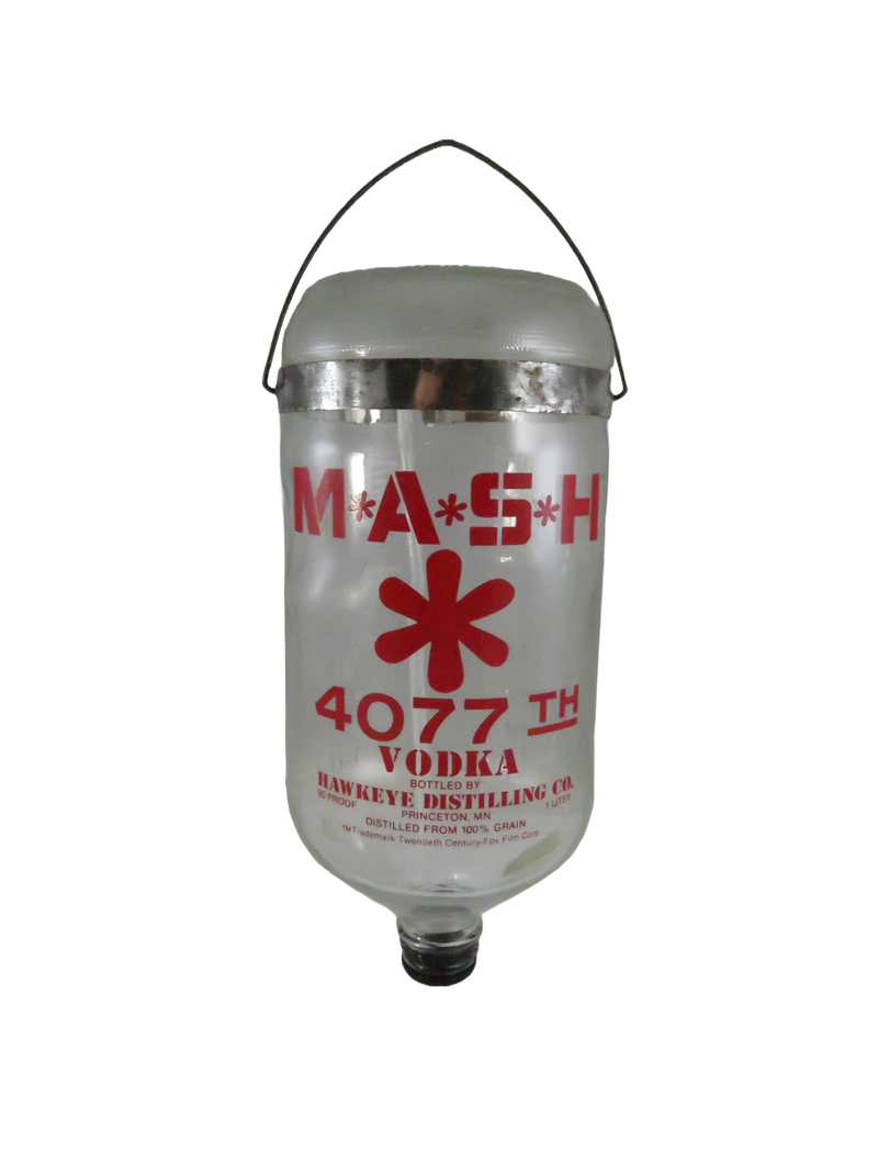 M*A*S*H 4077th Vodka IV-Drip Dispenser Bottle by Hawkeye Distilling Co. approx. 9"