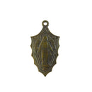 Vintage Catholic Pendant Sodalis Mariae Children Of Mary Immaculate Arrowhead 1 3/4" — front view