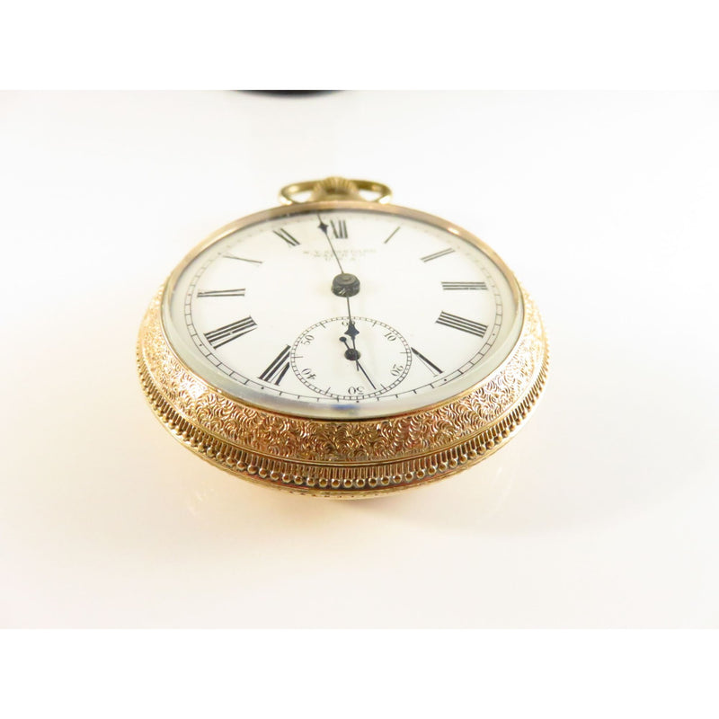 New York Standard Watch Co Grade 61 Model 9 Open Faced Pocket Watch For Repair