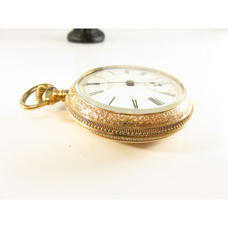 New York Standard Watch Co Grade 61 Model 9 Open Faced Pocket Watch For Repair