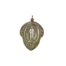Vintage Miraculous Medal Pendant The Central Association Of The Miraculous Medal Shrine Germantown Phila PA — Silver — front