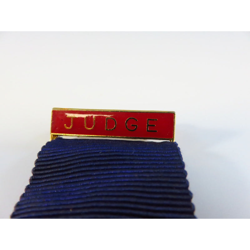 Vintage Ku-Ring-Gai Kennel Club Judges Ribbon Medal Blue & Red Enamel Gold Tone By Patricks Of Sydney Australia