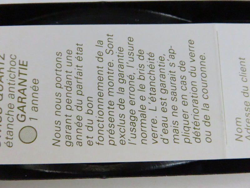 Buzzi Switzerland Swiss Made Interroll Promotional Quartz Wrist Watch 37.8mm Case Vintage Design