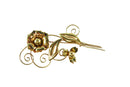 Gold Filled Vintage Swirling Flower Brooch Large 3 1/2" x 1 1/2" — Jewelry & Watches:Vintage & Antique Jewelry:Fine:Undated F