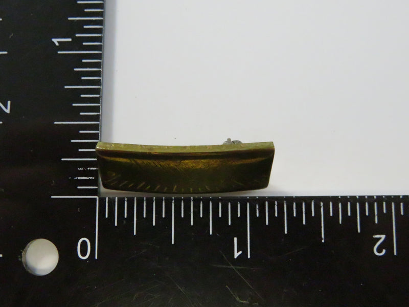 U.S. Army Second Lieutenant Rank Insignia H&H Imperial Gold Tone Bar 27.46mm