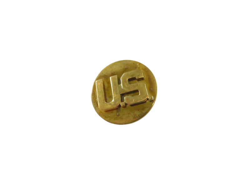 U.S. Army Enlisted “U.S.” Collar Disk Insignia KREW GI Brass