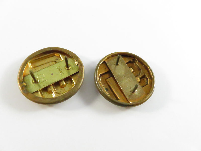 U.S. Army Enlisted “U.S.” Collar Disk Pair DOMAR & GI Brass Vietnam Era