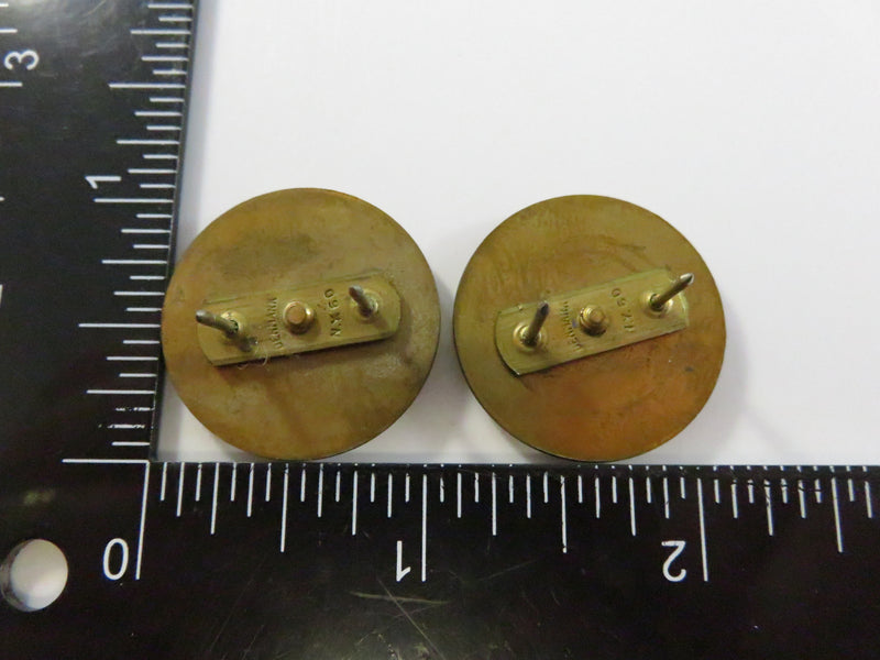 U.S. Army Infantry & Enlisted “U.S.” Collar Disk Pair Denmark MK60 Vietnam Era