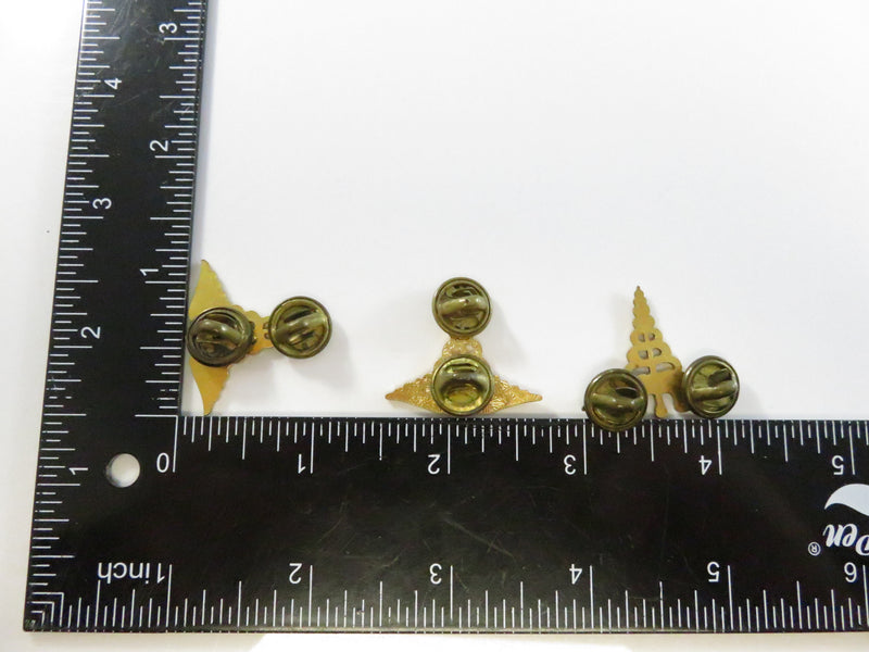 U.S. Army Medical Corps Caduceus Collar Insignia Lot of 3 Vietnam Era Brass