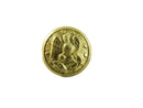 Gold button with an eagle emblem on a white background