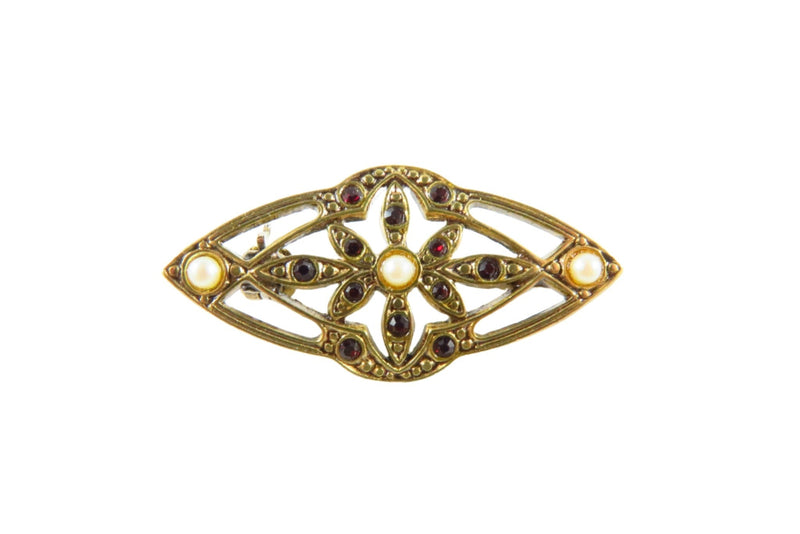 Victorian Revival Style Small Collar, Scaff, Lapel Pin With Paste Stones 1 1/4" — Jewelry & Watches:Vintage & Antique Jewelry