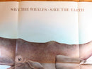 1975 Save The Whales Save the Earth Sperm Whale Hippie Poster 35" x 23.5" Approx product image for Just Stuff I Sell, clear front view, neutral background, original listing photo, optimized descriptive alt text, centered composition variant 4