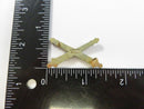 Post WWII US Army Artillery Crossed Cannons Collar Insignia Silver Tone Clutchback Hat Lapel Badge S-21