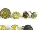15-Piece U.S. Military Uniform Button Assortment – Mixed Makers & Eras – Great Seal & Service Designs