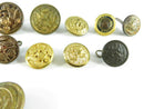 15-Piece U.S. Military Uniform Button Assortment – Mixed Makers & Eras – Great Seal & Service Designs