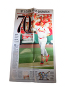Iconic St Louis Post Dispatch Mark McGwire 70 Home Runs Poster — Collectibles:Advertising:Musical Instruments — front view