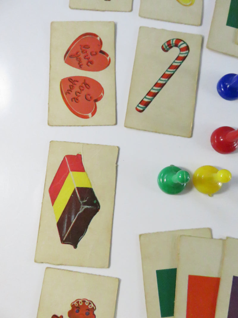 c1955 Candy Land Game Cards and Pawns Replacement Set