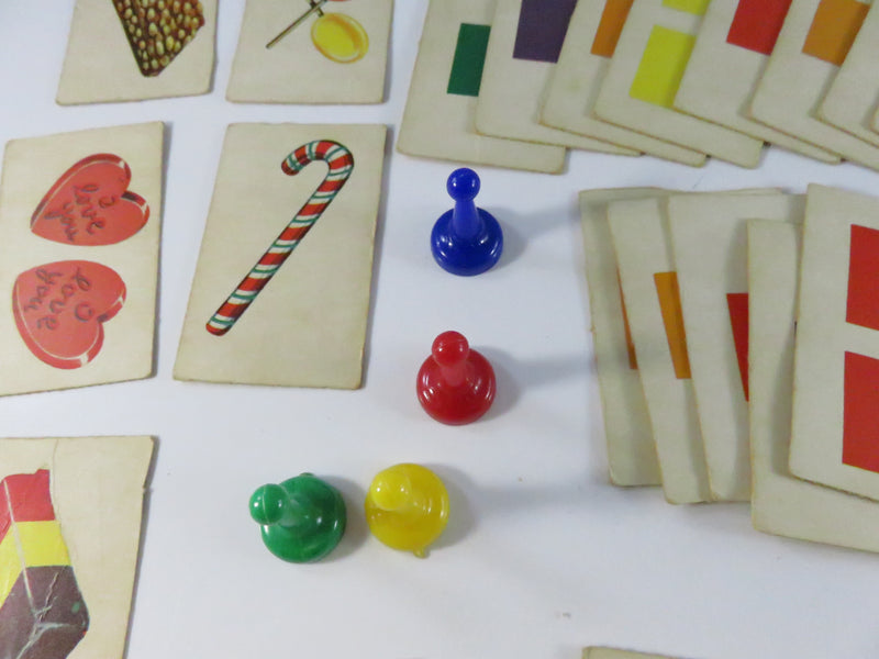 c1955 Candy Land Game Cards and Pawns Replacement Set