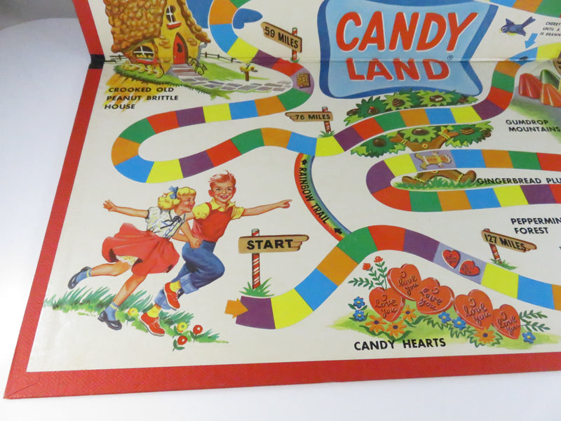 Candy Land Replacement Game Board c.1954 – Early Milton Bradley Edition – 16 1/4 Inches