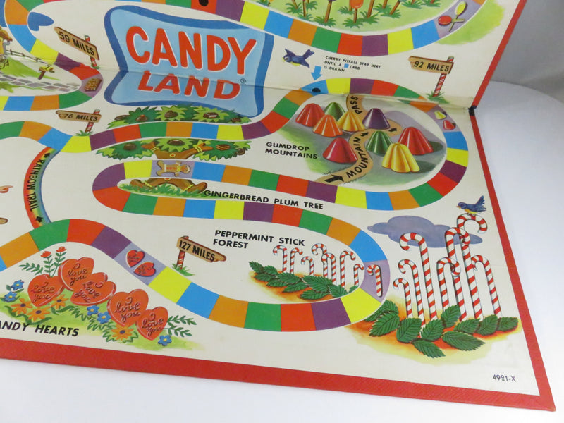 Candy Land Replacement Game Board c.1954 – Early Milton Bradley Edition – 16 1/4 Inches