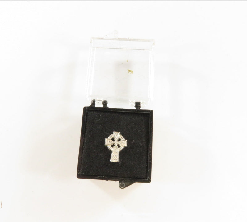 Vintage Celtic Cross Tie Tac, Celtic Cross Lapel Pin Award by Robbins
