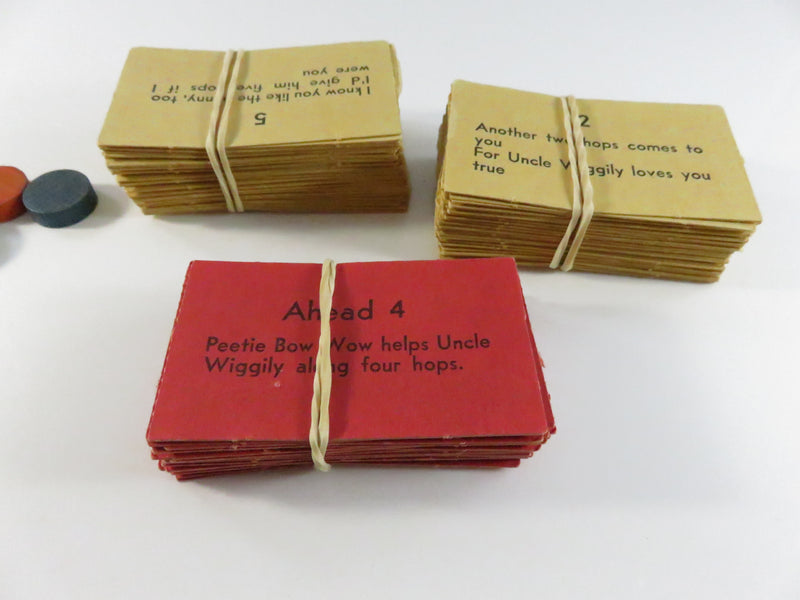 1961 Uncle Wiggily Game Cards and Wooden Tokens Replacement Set