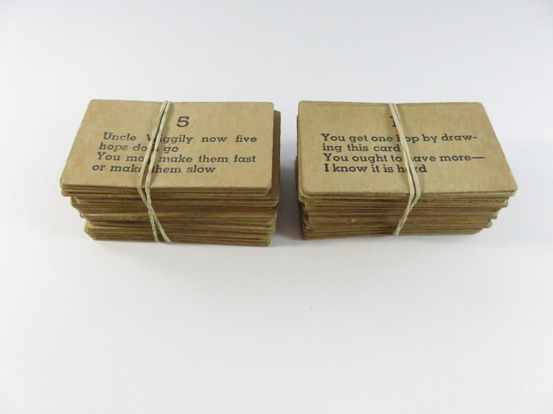 Vintage Uncle Wiggily Metal Player Tokens and Early Thick-Stock Game Cards c1930s–1940s