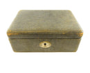 Circa 1930 Leather Wrapped Jewelry Box with Key For Restoration — Jewelry & Watches > Jewelry Boxes & Organizers > Jewelry Bo
