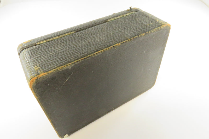 Circa 1930 Leather Wrapped Jewelry Box with Key For Restoration