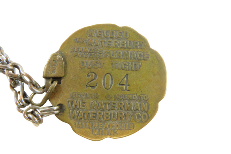 Antique Keychain FOB Advertising The Waterman Waterbury Co Minneapolis MN