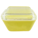 Vintage Pyrex Yellow 1 1/2 Cup Dish 501 B With Glass Lid 501 C — Rarities — front view