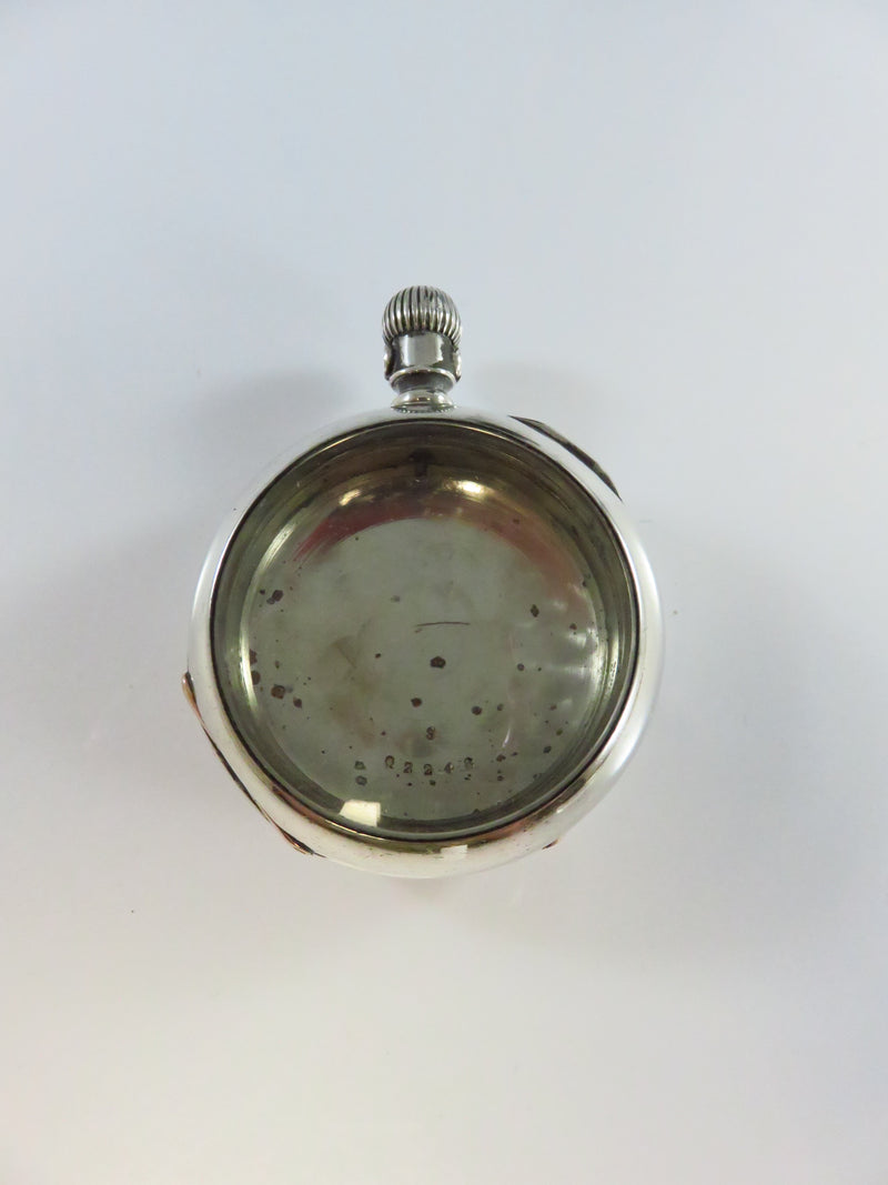 18s Fahy's Monarch Coin Silver Open Face Pocket Watch Case Stem Wind Missing Bow