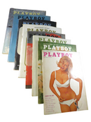 Vintage 1963 1964 Playboy Magazine Lot of 8 Issues with Original Centerfold Posters Mid Century Men’s Periodicals