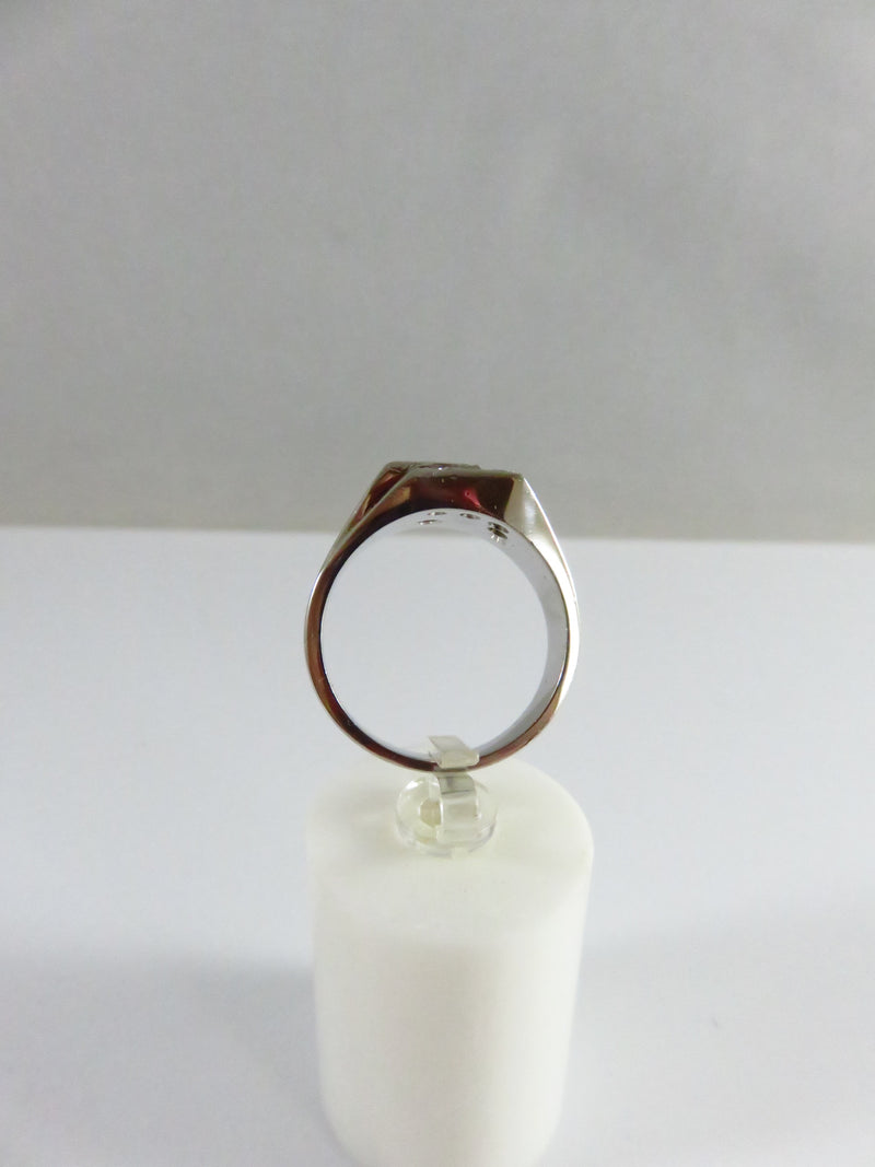 Vintage Men's VS2 Diamond Cluster Ring 14K White Gold Size 9 and 11.3 Grams