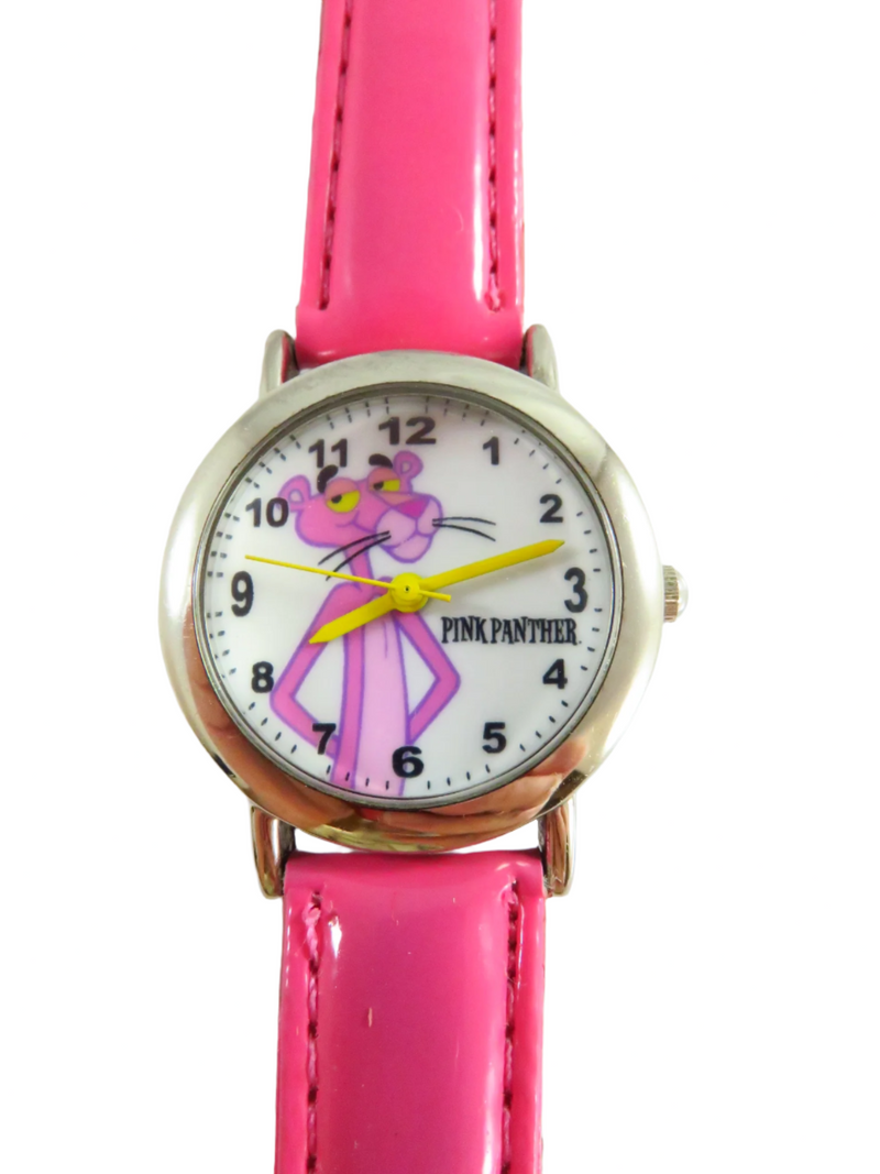 c1990 Pink Panther Watch Miyota Co Japan Pink Strap 29mm Case — Jewelry & Watches:Watches, Parts & Accessories:Wristwatches —