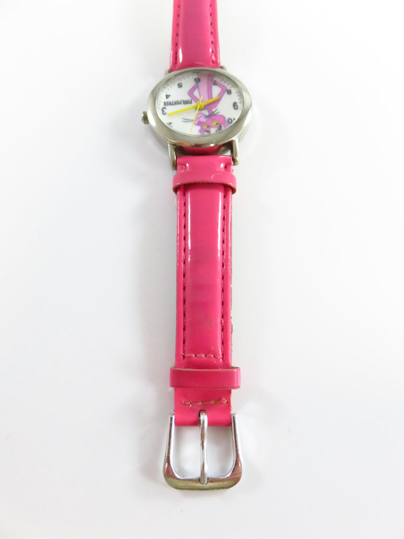 c1990 Pink Panther Watch Miyota Co Japan Pink Strap 29mm Case