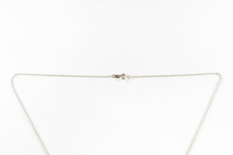 18" Sterling Silver Necklace with 1 3/8" Sterling Pendant Blue Enamel CZ Acccent product image for Just Stuff I Sell, clear front view, neutral background, original listing photo, optimized descriptive alt text, centered composition variant 6