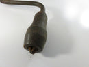 Vintage Hand Brace Drill with Early Split Jaw Chuck and Wooden Grip Carpenter Woodworking Brace Tool