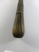 Vintage Adjustable Monkey Wrench with Wood Handle Early Mechanic Tool