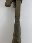 Vintage Adjustable Monkey Wrench with Wood Handle Early Mechanic Tool