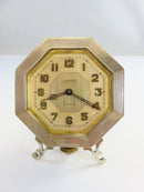 1926 Waltham Premier E.A.M. Sterling Silver 8 Day Travel Desk Clock Running