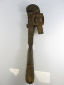 Vintage Adjustable Monkey Wrench with Wood Handle Early Mechanic Tool