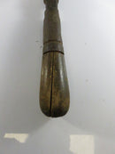 Vintage Adjustable Monkey Wrench with Wood Handle Early Mechanic Tool