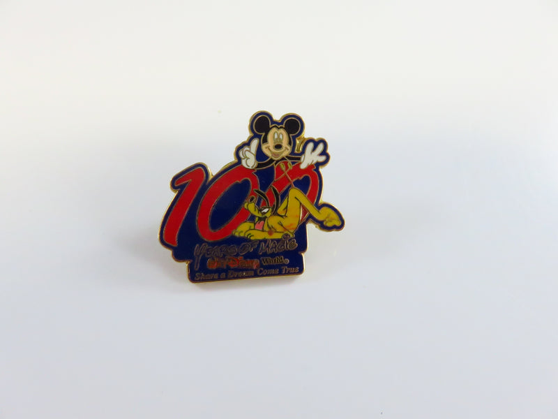 Walt Disney World 100 Years of Magic Mickey Pluto Trading Hat Pinback