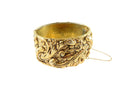 Vintage Bangle Cuff Bracelet Repousse Georgian Design Gilt Brass 1 5/16 Wide — Jewelry & Watches:Vintage & Antique Jewelry:Fi