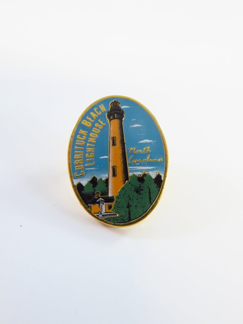 Currituck Beach Lighthouse North Carolina Travel Souvenir Hat or Lapel Pinback