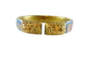 Vintage Double Dragon Chinese Cloisonné Bangle with Floral Design 7 1/4" ID — Jewelry & Watches:Vintage & Antique Jewelry:Fin