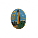 Currituck Beach Lighthouse North Carolina Travel Souvenir Hat or Lapel Pinback — front view